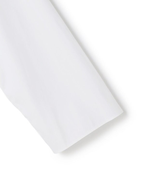 BEIGE， 【洗える】PERRY / コットンロールカラープルオーバーブラウス White