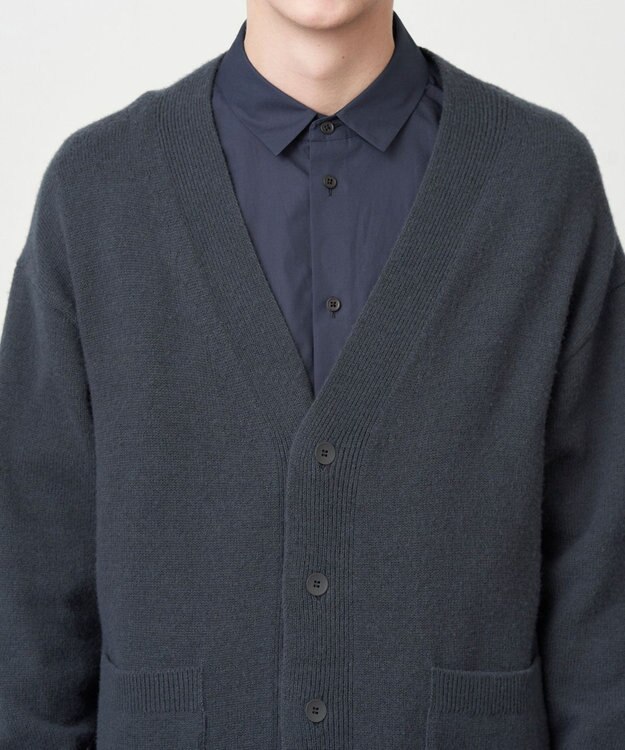 ATON WOOL COTTON BRUSHED オーバーサイズカーディガン WOOL COTTON BRUSHED | オーバーサイズカーディガン - UNISEX / ATON