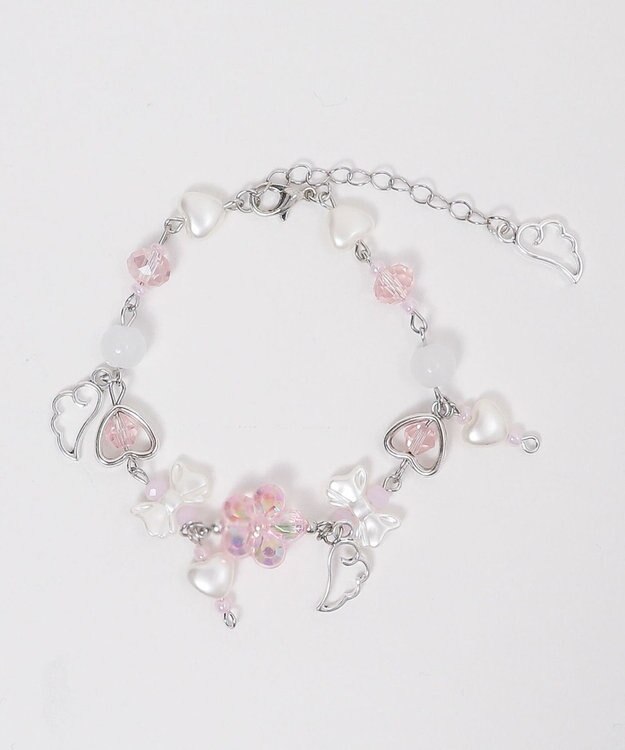 WEGO Lミックスモチーフビーズブレス ライトピンク