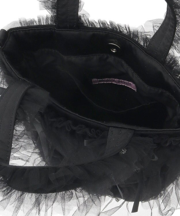 Maison de FLEUR チュールフリル2Wayトートバッグ Black