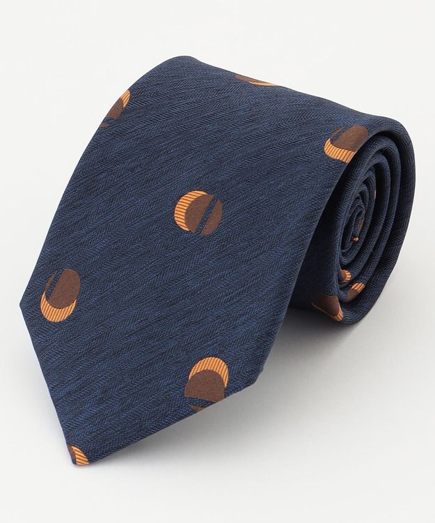 KASHIYAMA KASHIYAMAオリジナル【JAPAN MADE】小紋ネクタイ オレンジ