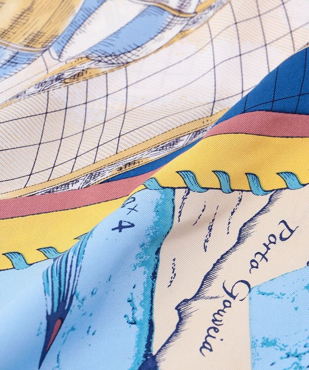 23区 manipuri モニュメントバルーン ダイヤ スカーフ スカイブループリント