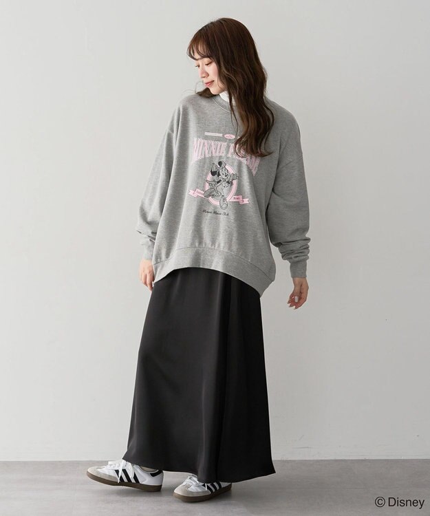 Green Parks ミッキー＆フレンズ／ラウンドヘム裏毛プルオーバー Gray Mixture