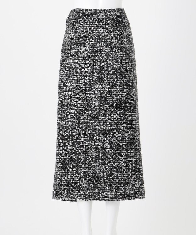 23区 L 【エステータ】NESSO ツイード スカート ブラック系1