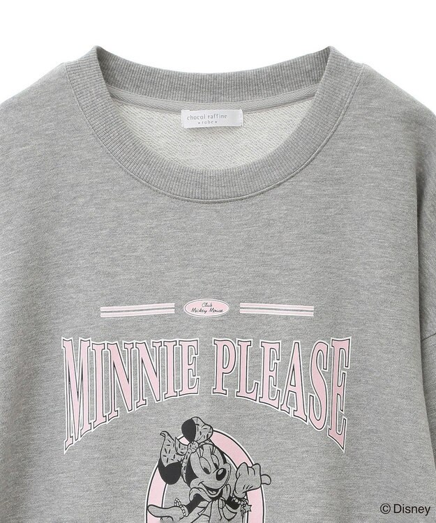 Green Parks ミッキー＆フレンズ／ラウンドヘム裏毛プルオーバー Gray Mixture