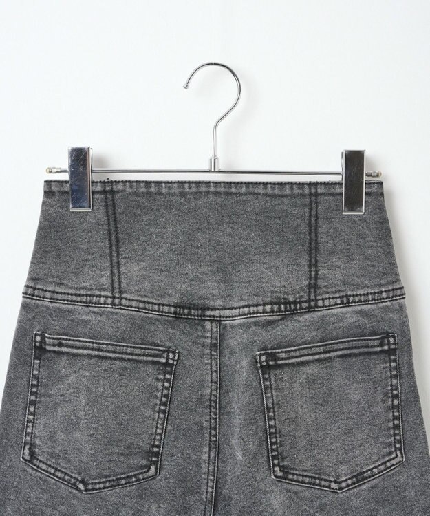 WEGO ハイウエストストレッチフレアデニムパンツ ブラックその他