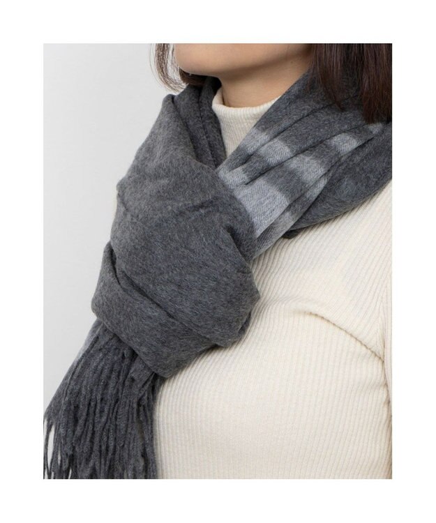 UNBILLION カシュネ cache nez / カシミヤボーダーストール GY
