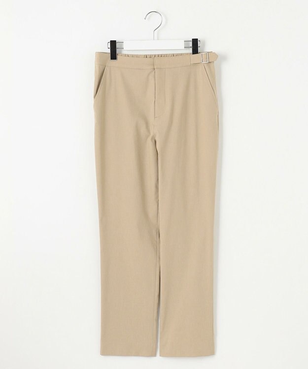 J.PRESS LADIES 【洗える】セルロースリネンストレッチ テーパード パンツ ベージュ系