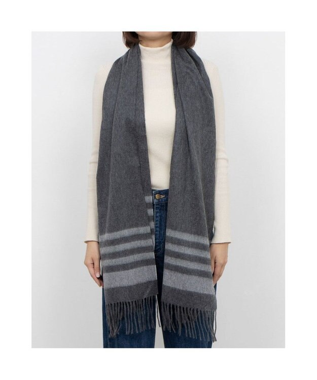 UNBILLION カシュネ cache nez / カシミヤボーダーストール GY
