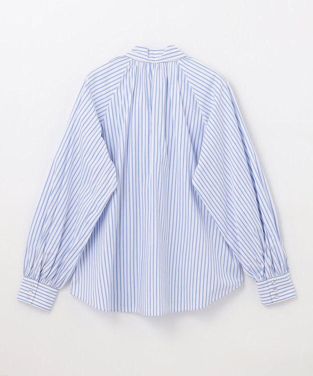 GRACE CONTINENTAL ボウタイギャザートップ ストライプ