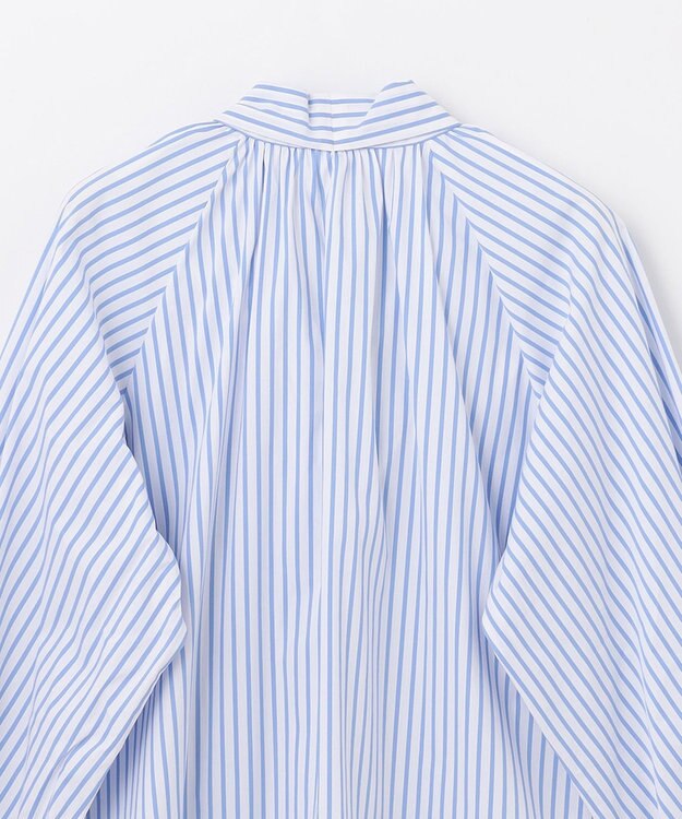 GRACE CONTINENTAL ボウタイギャザートップ ストライプ