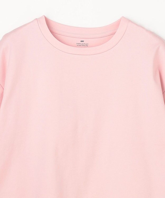 ANY 【Sサイズあり】オーガニックコットンスムース5分袖Tシャツ ピンク