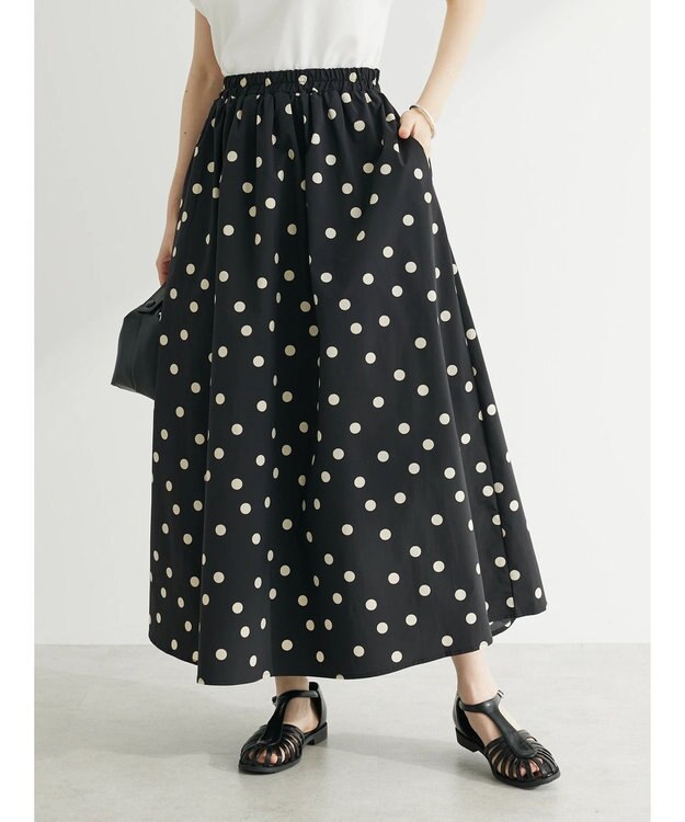 Green Parks ・ＥＬＥＮＣＡＲＥ　ＤＵＥ　ドットタフタスカート Black