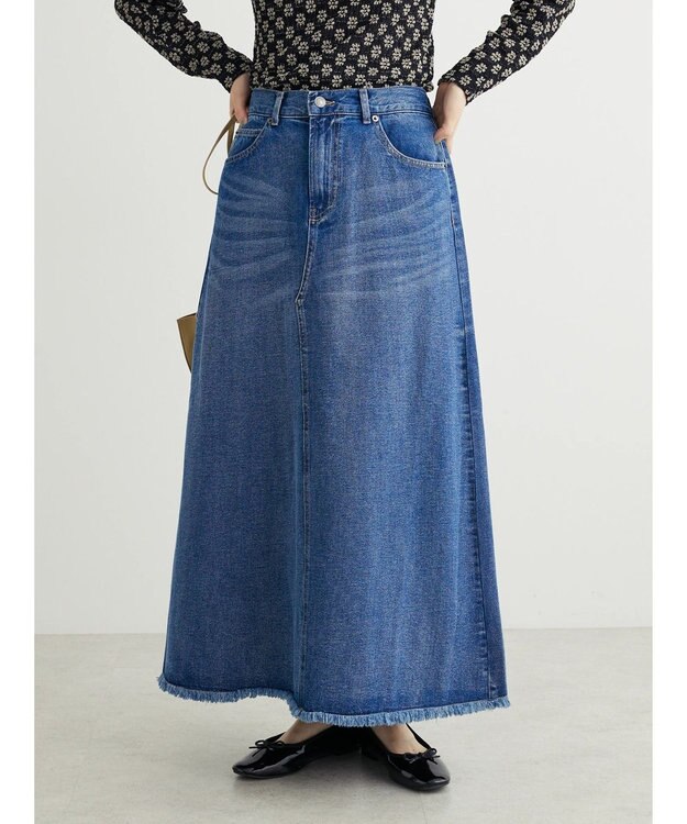 Green Parks ・ＳＵＧＡＲ　ＳＰＯＯＮ　カラーデニムスカート Indigo