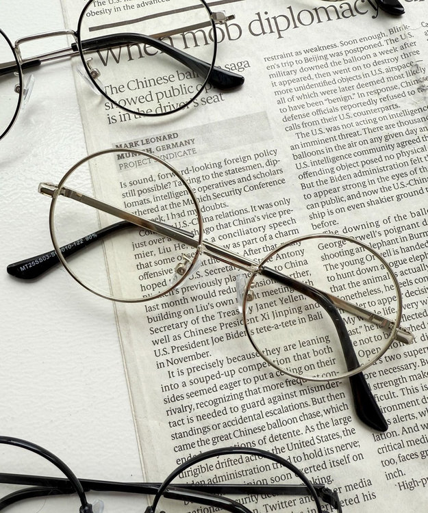 WEGO 【ユニセックス着用ITEM】メタルレームクリアレンズアイウェア 柄3