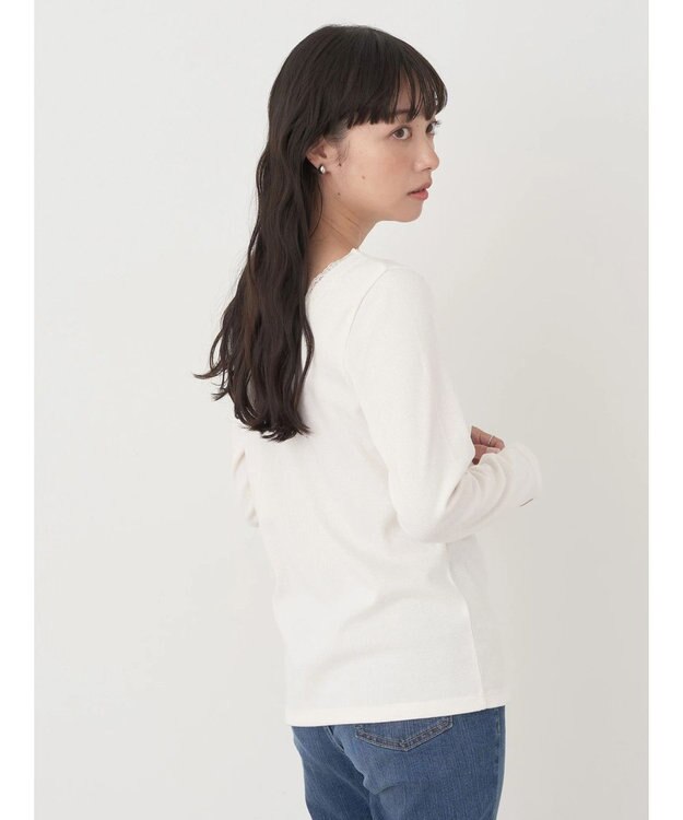 earth music&ecology 前後２ＷＡＹ襟レースプルオーバー Ivory