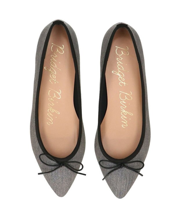 Bridget Birkin 【Bridget Birkin】ポインテッドリボンバレエシューズ ブラック雑材