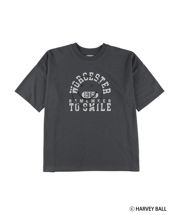 Green Parks Ｓｍｉｌｅｙ　Ｆａｃｅ／スマイルロゴＢｉｇＴシャツ Charcoal Gray