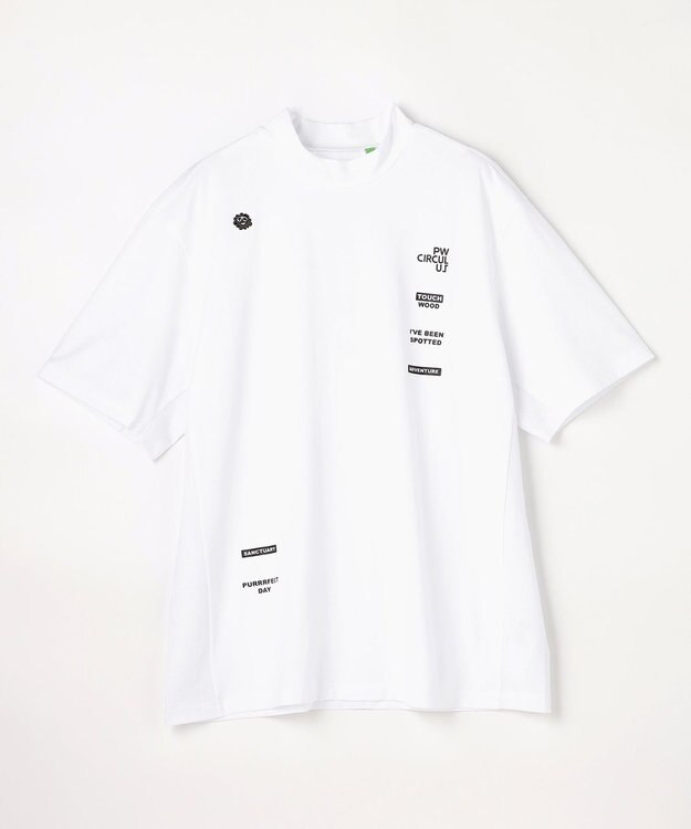 PW CIRCULUS 【MEN】メッシュコンビ モックネック ゴルフ ホワイト系