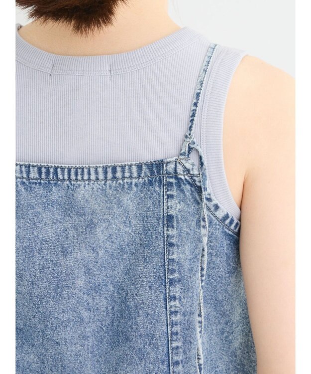 Green Parks ・ＥＬＥＮＣＡＲＥ　ＤＵＥ　Ｗ－ＺＩＰ　デニムキャミ Light Indigo