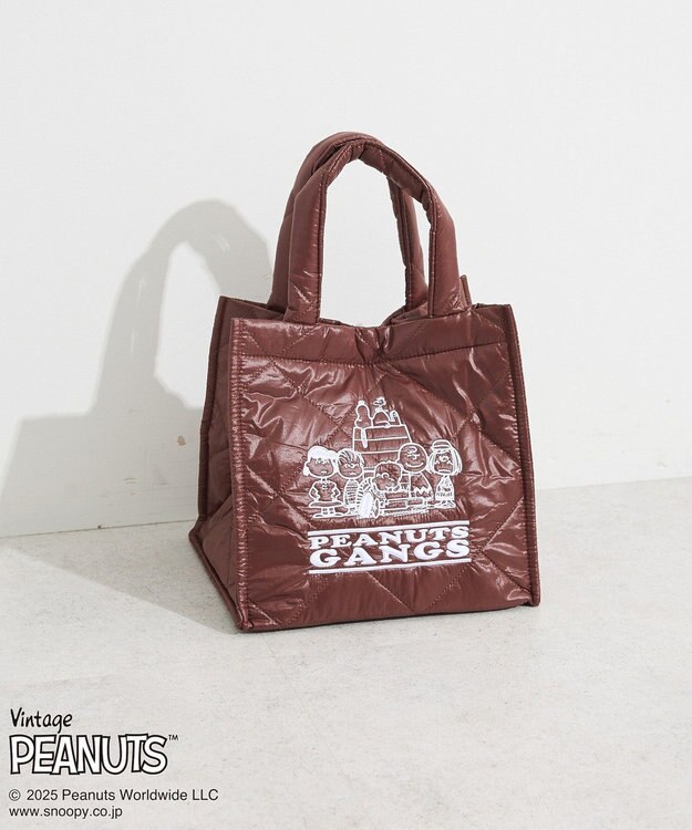 Green Parks ■PEANUTS パフィーキュービックバッグ Brown