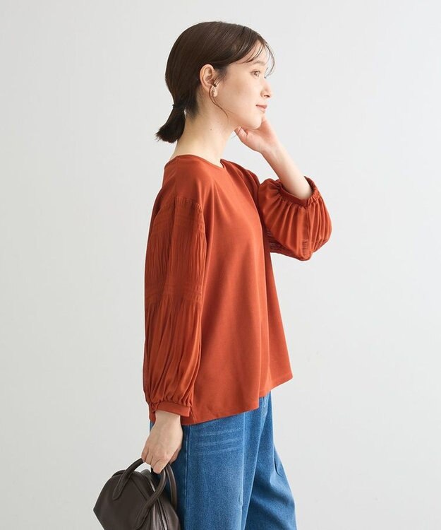 Green Parks マジョリカ袖カットプルオーバー Terracotta