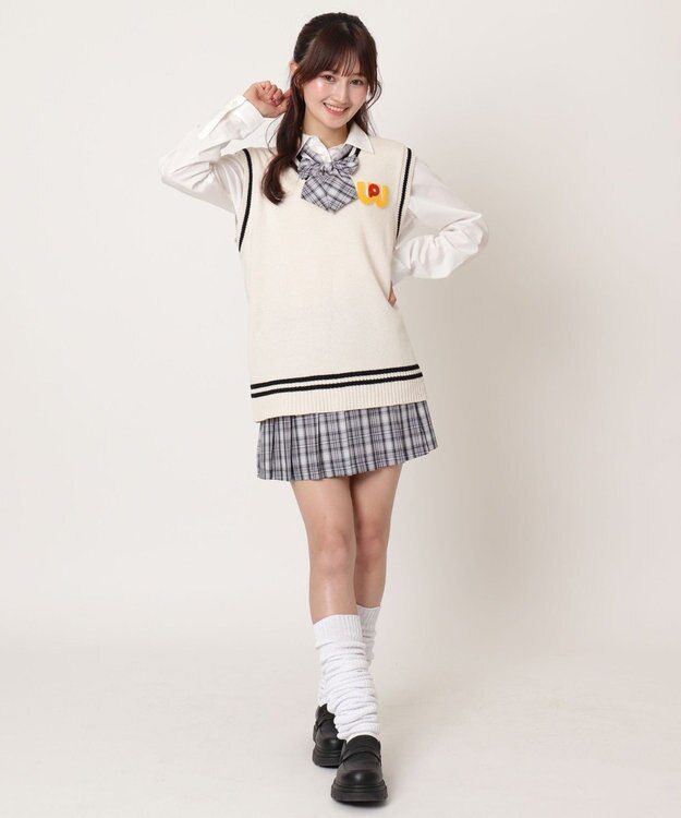 WEGO 【SCHOOLITEM】ワールドペガサスコラボベスト オフホワイト