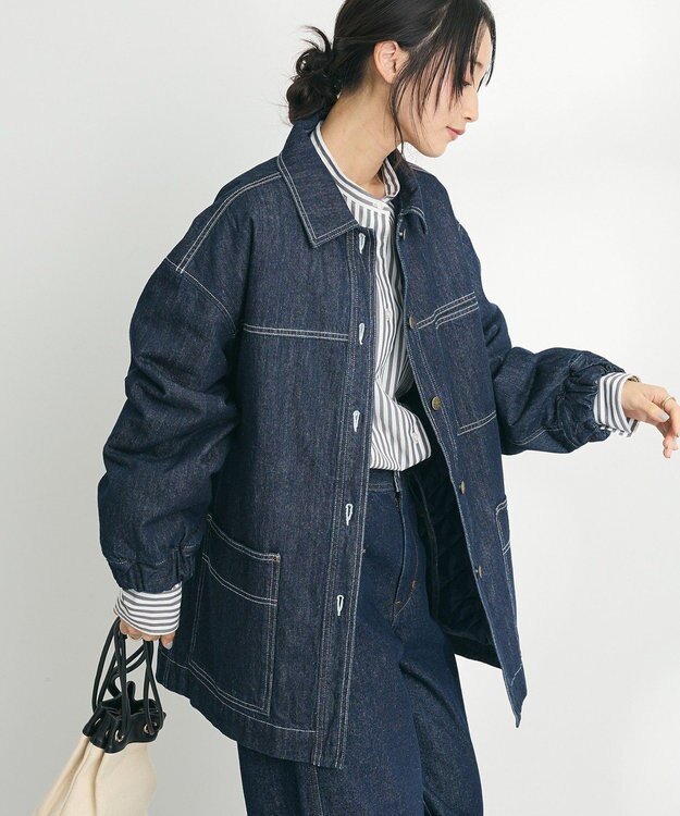 CRAFT STANDARD BOUTIQUE デニム裏キルトコート Indigo