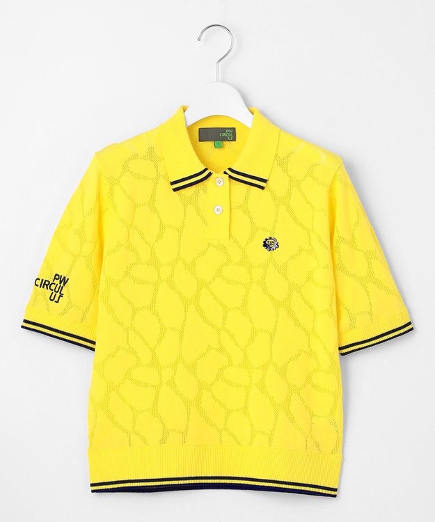 PW CIRCULUS 【WOMEN】ジラフニットポロ ゴルフウェア レディース イエロー系