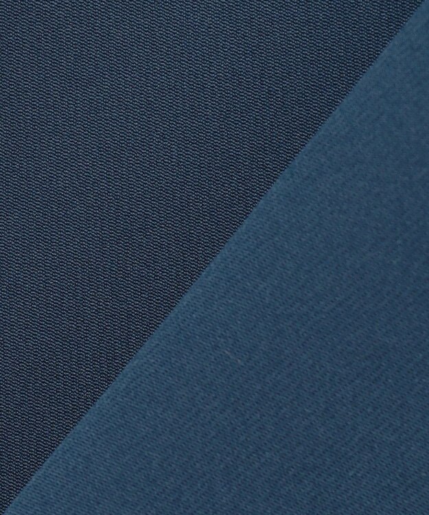 ICB 【洗える】トリプルクロスツイル ノーカラージャケット サルートブルー系