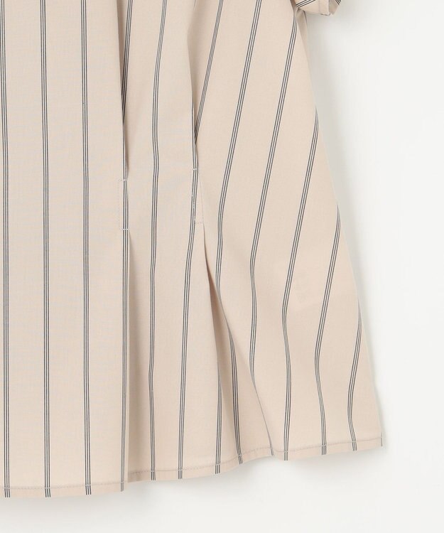 組曲 【WEB限定】コットンポリエステルタイプライター セットアップ ベージュストライプ系1