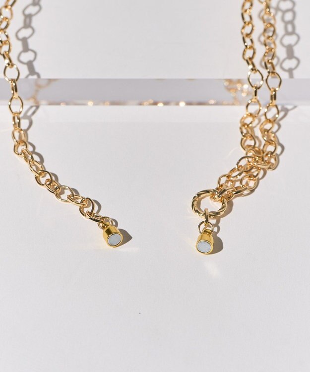 AMERICAN HOLIC マグネットデザインチェーンネックレス Gold