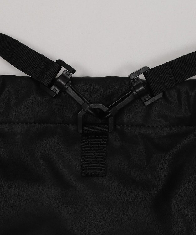 WEGO 【ユニセックス着用ITEM】2ポケットPUドロストナップサック ブラック