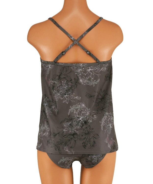 San-ai Resort（三愛水着楽園） タンキニ３点セット　9M・11L　【San-ai Resort（サンアイリゾート）】 チャコールグレー