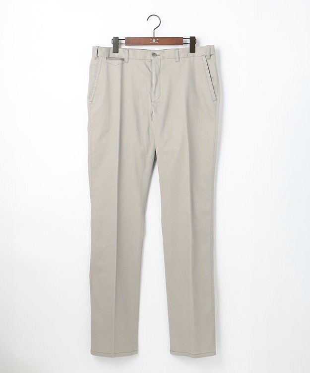 JOSEPH ABBOUD 【キングサイズ・ウエストも伸びる】オーガニックストレッチピケ パンツ ライトグレー系