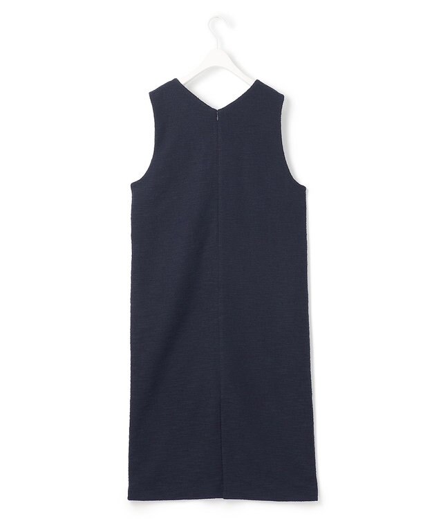 ICB L 【WEB限定・洗える】 ツイードインレイ ジャンパースカート ワンピース ネイビーブルー系