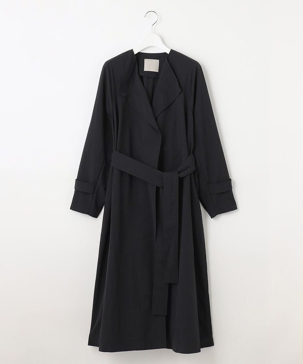 UNFILO 【洗える/シワになりにくい】撥水ナイロンタフタワッシャー ブラック