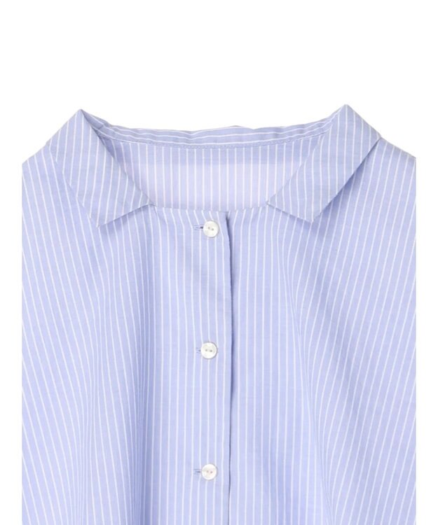 CRAFT STANDARD BOUTIQUE ペプラムブラウス Stripe Blue