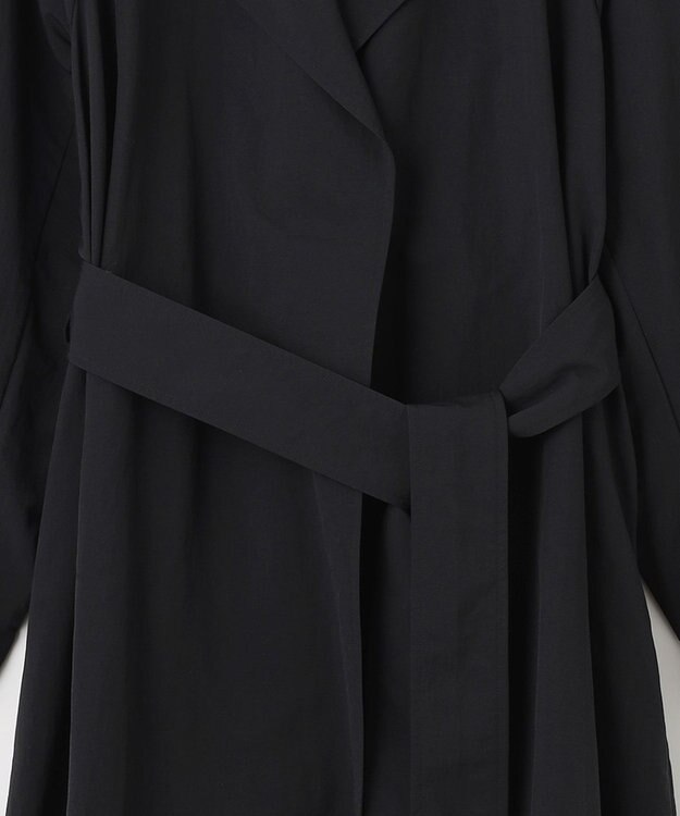 UNFILO 【洗える/シワになりにくい】撥水ナイロンタフタワッシャー ブラック