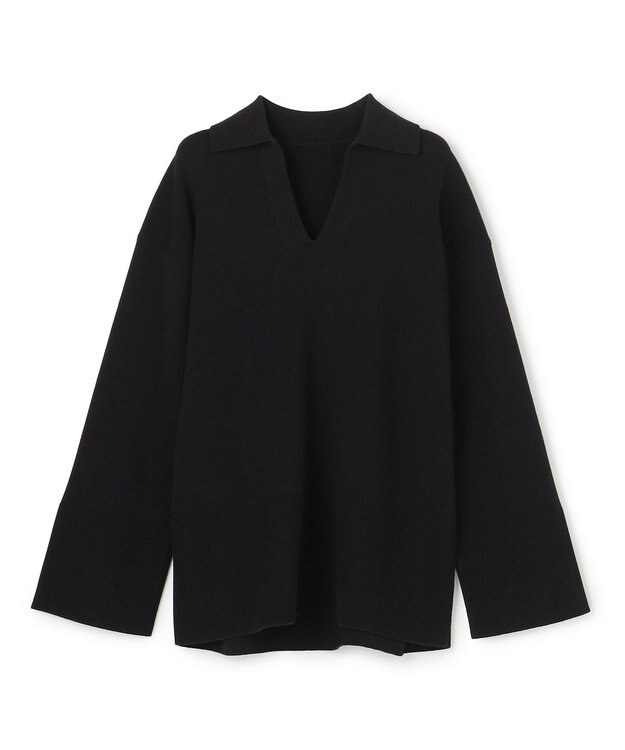 uncrave スウェットライクニット スキッパートップス ブラック