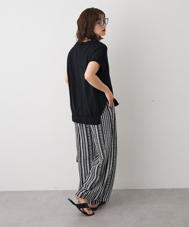 CRAFT STANDARD BOUTIQUE レーヨン総柄ワイドパンツ Stripe
