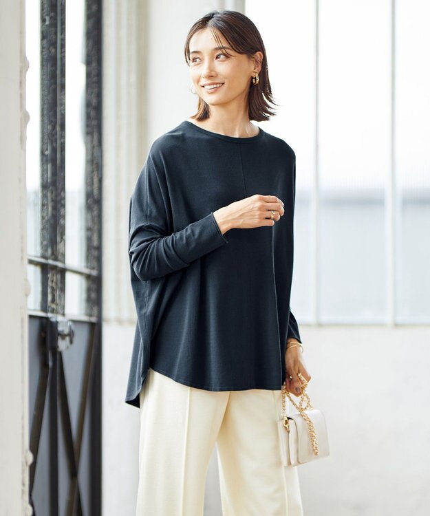 ICB 【洗える・WEB限定カラーあり】 ヴィスコースワイド プルオーバー パイングリーン系