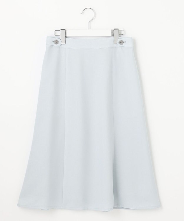 J.PRESS LADIES 【洗える・シワになりにくい】Garudaツイル フレアー スカート サックスブルー系
