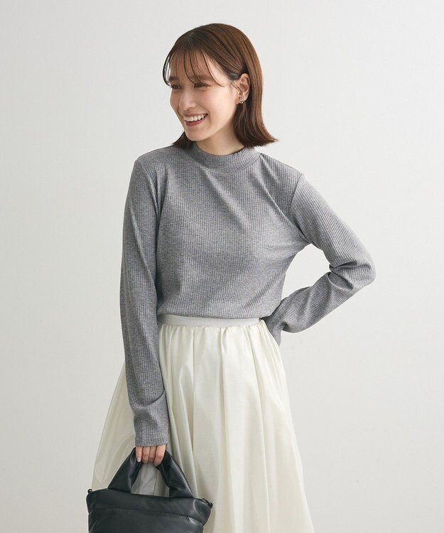 Green Parks ・Ｐｅｔｉｔ　Ｆｌｅｕｒ　ラメテレコハイネック Gray Mixture