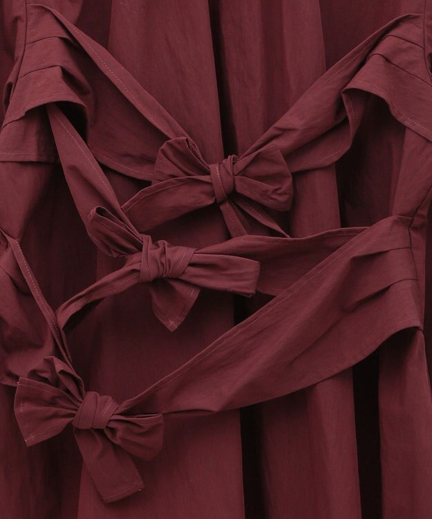 Green Parks リボンデザインハイネックブラウス Terracotta