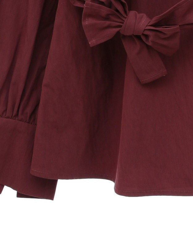 Green Parks リボンデザインハイネックブラウス Terracotta