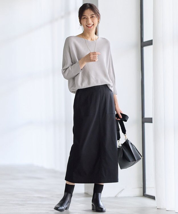 ANY ラメガーターニット ライトグレー