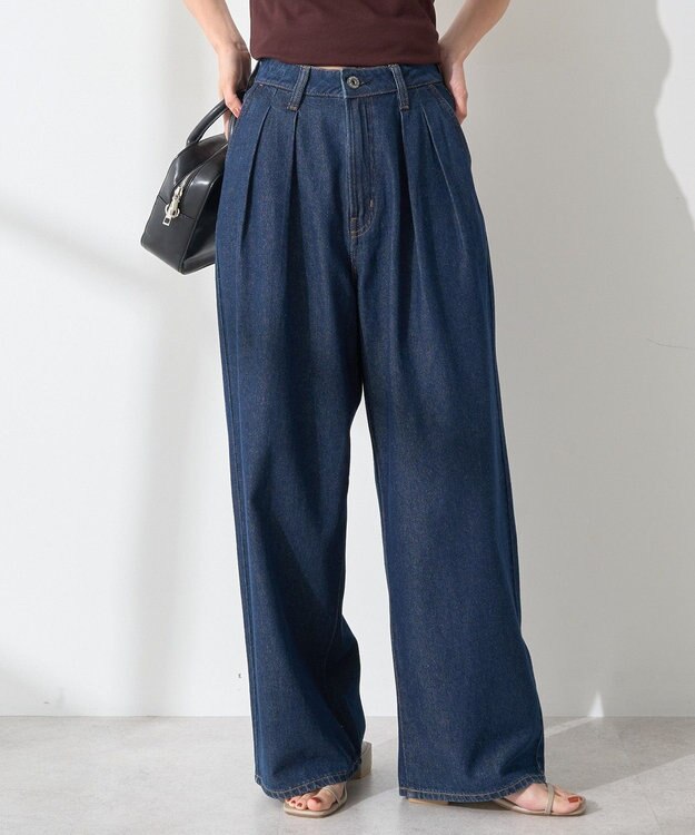 AMERICAN HOLIC ウエストタックデニムパンツ One Wash