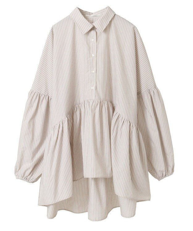 Green Parks ・ＥＬＥＮＣＡＲＥ　ＤＵＥ　ストライプシャツチュニック Beige