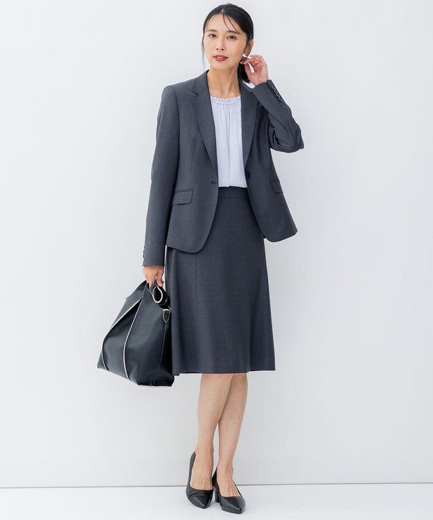 23区 【洗える】エアリーコンビジャージー パールモチーフ カットソー ライラック系